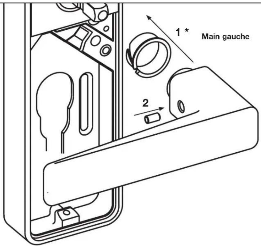KABA Confidant RFID Kit 2 - 4- INSTALLER LA BÉQUILLE EXTÉRIEURE - 1