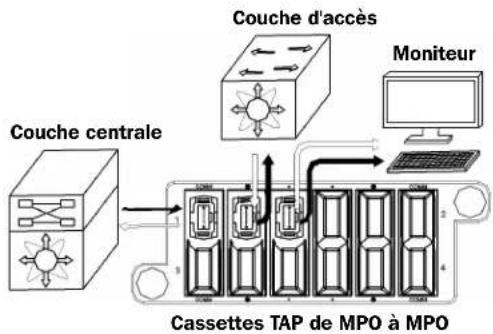 Tripp Lite N482TAP4MM73LC - Schéma du réseau TAP. - 2