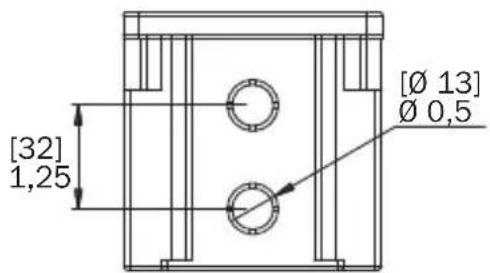Tripp Lite P569000FFIND - Dimensions du boîtier monté en surface n206-sb01-ind - 5