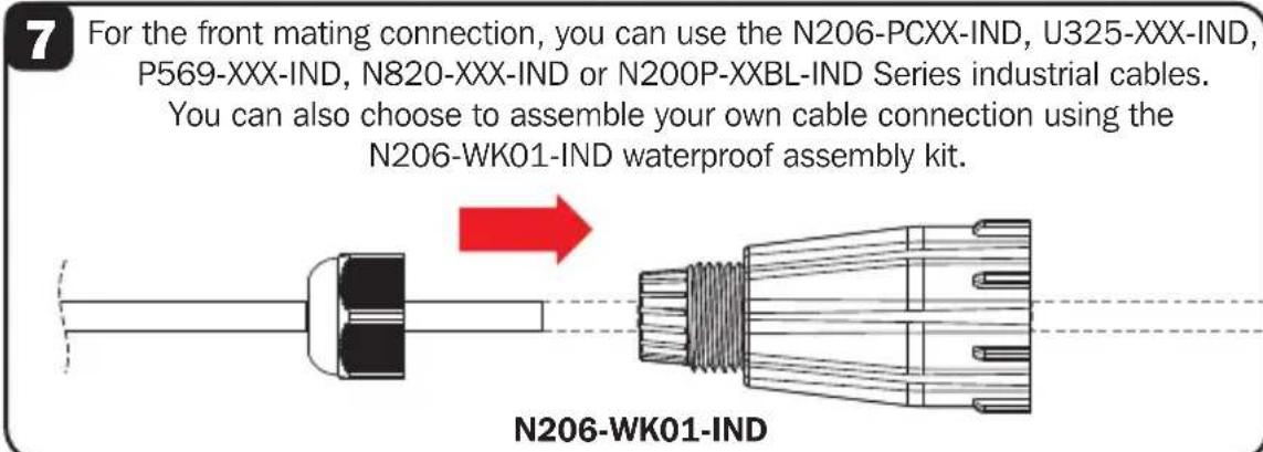 Tripp Lite U325000IND - Industrial Bulkhead Coupler Installation (N206-BC01-IND, U325-000-IND, P569-000-FF-IND and N455-BC01-IND) - 2