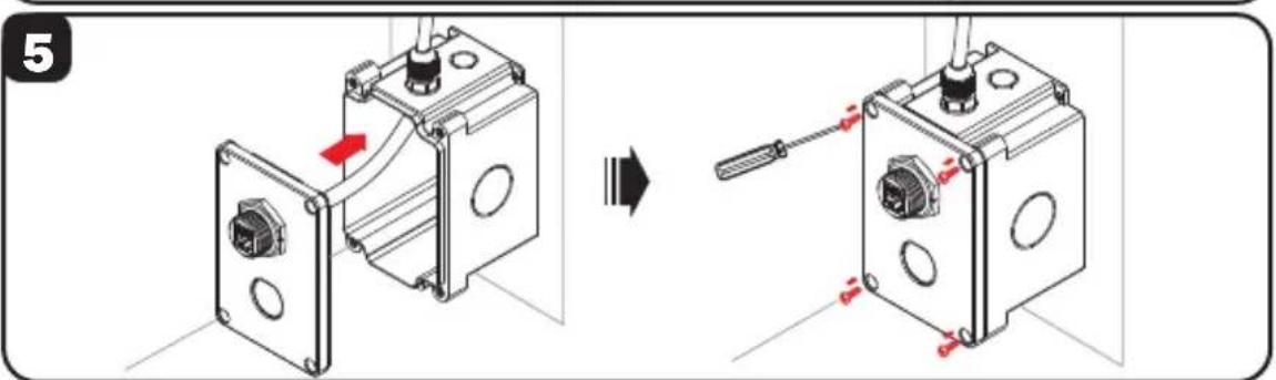 Tripp Lite U325000IND - Installation du coupleur de cloison de qualité industrielle (N206-BC01-IND, U325-000-IND, P569-000-FF-IND et N455-BC01-IND) - 5