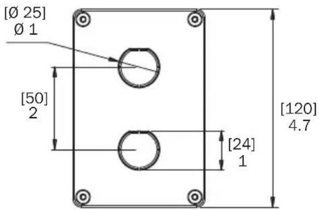 Tripp Lite U325000IND - N206-SB01-IND Surface Mount Box Dimensions - 2
