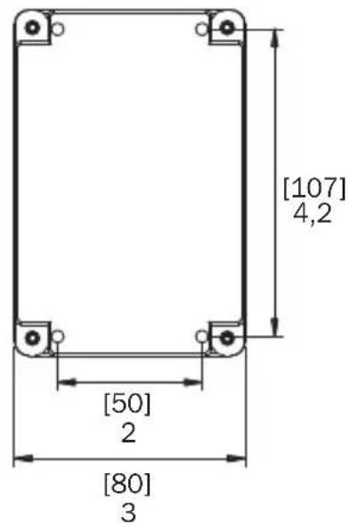 Tripp Lite U325000IND - Dimensions du boîtier monté en surface n206-sb01-ind - 4