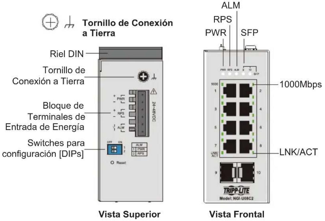 Tripp Lite NGIU08C2POE8 - Vista General del Producto - 1