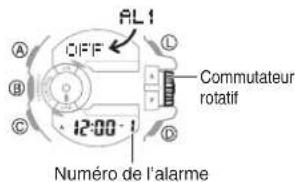 CASIO GShock GBA400 - Configuration des réglages des alarmes - 1