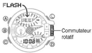 CASIO GShock GBA400 - Configuration des réglages des alertes - 2