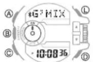 CASIO GShock GBA400 - Spécification de la ville pour l'heure mondiale - 1
