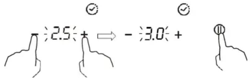 2.5÷+ → -3.0÷+ ⑪
