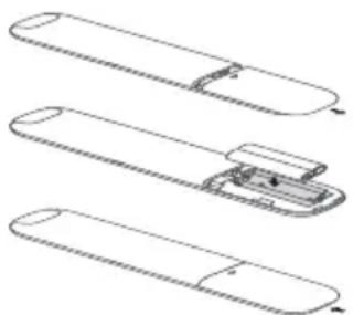 TCL 65C735 - Installation des piles - 1