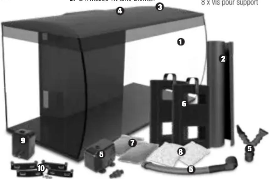 Fluval Flex - Liste des pièces - 1
