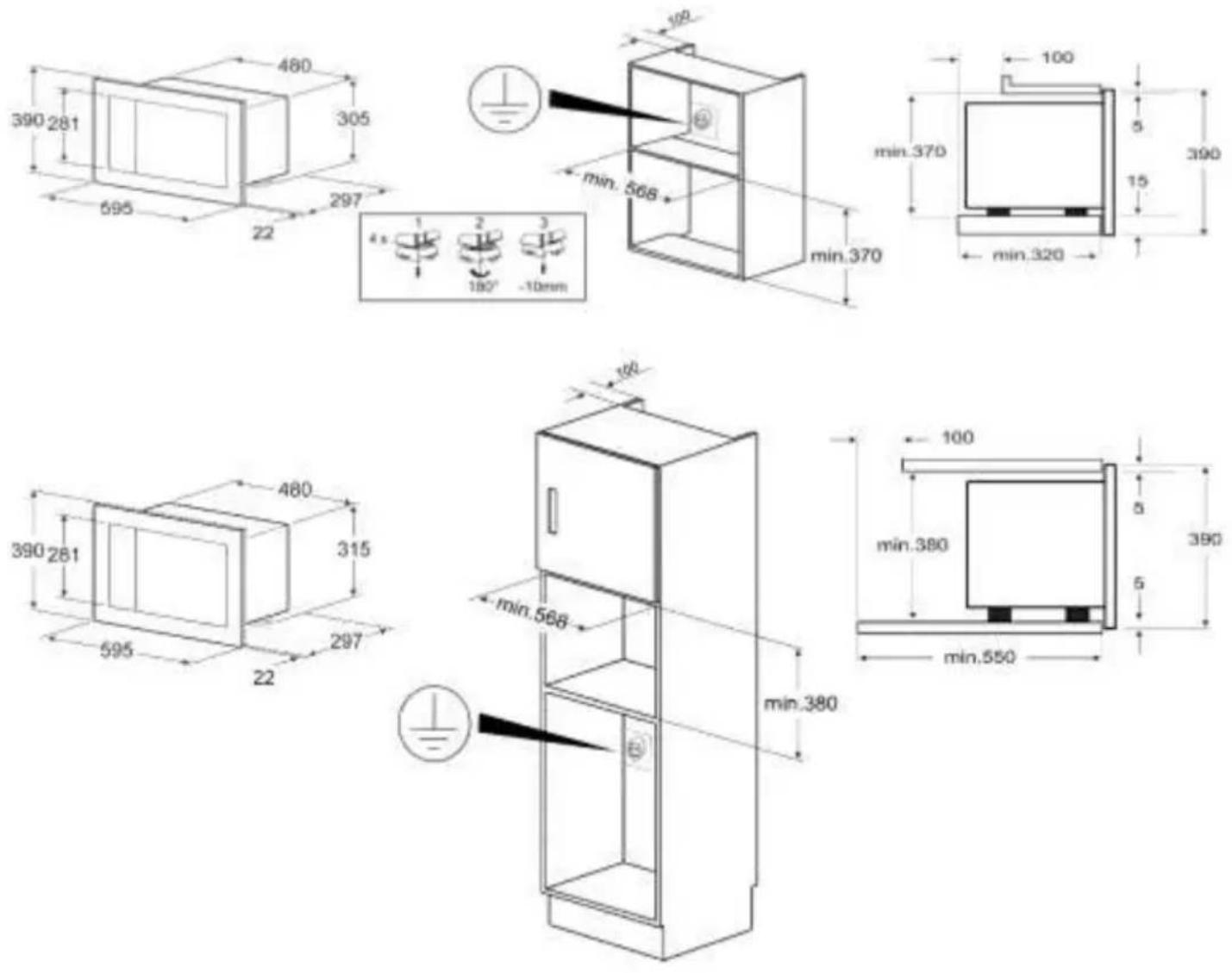 Küppersbusch M6120.0 - Einbau / Installation / Dimensions de l'Installation / Afmetingen voor installatie - 1