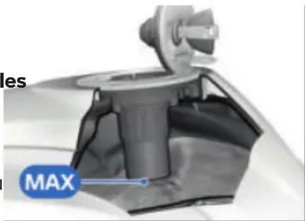 BMW R 1250 GS (2022) - Contact du carburant sur surfaces en matière plastique - 1