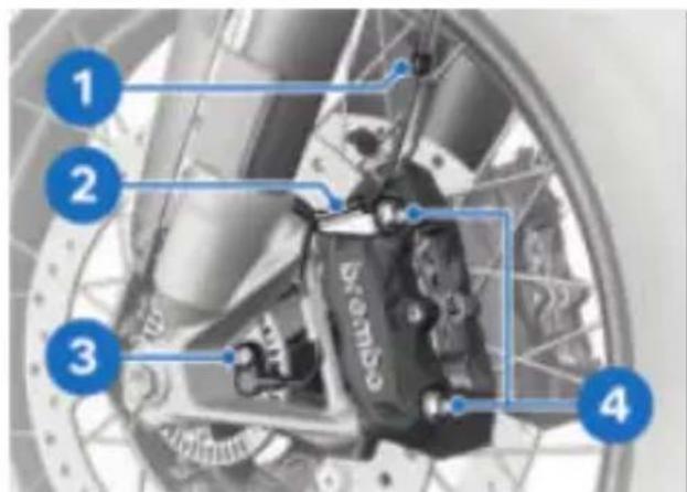 BMW R 1250 GS Adventure (2022) - Dépose de la roue avant - 1