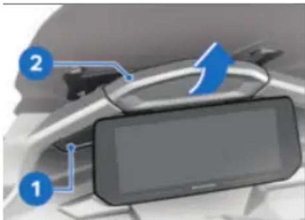 BMW K 1600 GTL (2022) - Utilisation du bac de rangement avec fonction de charge - 1
