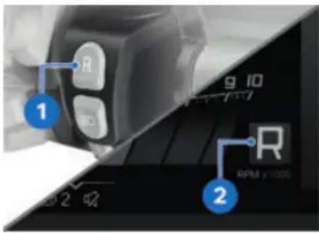 BMW K 1600 GTL (2022) - Activation de l'assistance delinterruption automatique marche arriere La marche arrriere sinte - 1