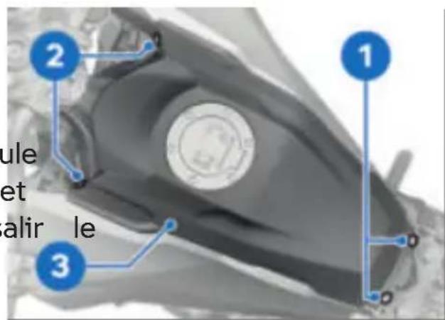 BMW F 850 GS (2022) - Déposer le cache-réservoir - 1