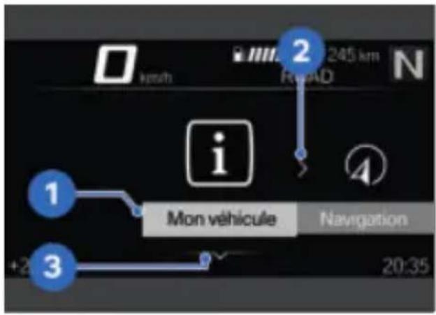 BMW F 850 GS (2022) - Indications d'utilisation dans le menu principal - 1