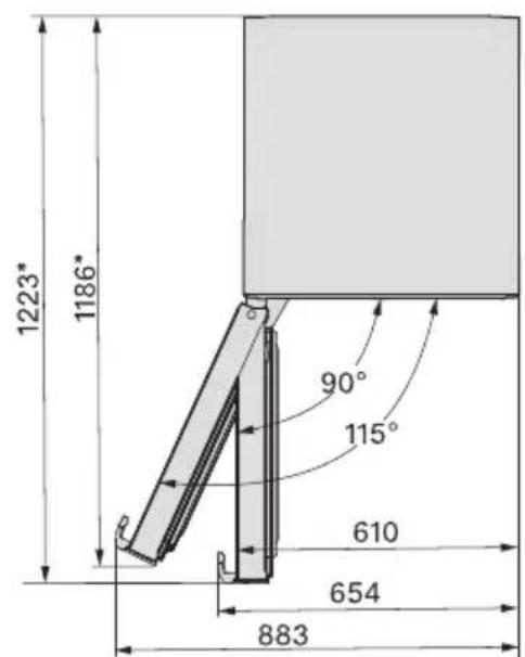 MIELE FNS 4882 D - Dimensions d'installation/vue de dessus - 2