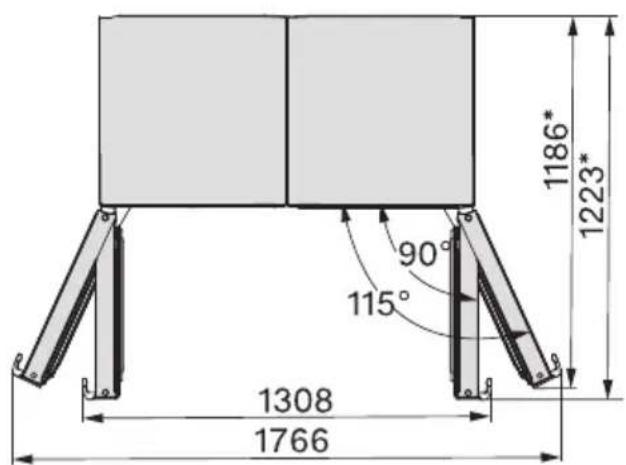 MIELE FNS 4882 D - Dimensions d'installation/vue de dessus - 2