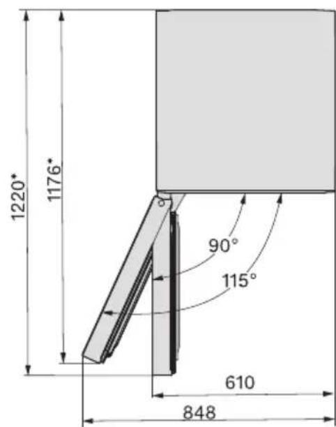 MIELE FNS 4882 D - Dimensions d'installation/vue de dessus - 2
