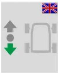 Diagram showing directional arrows and a vehicle icon with the UK flag in the corner