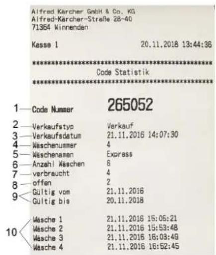 Kärcher CR 214 BC - Menù "Ricerca codice" - 4