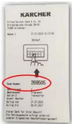 Kärcher CR 214 BC - Saisir le code PIN sur le clavier - 1
