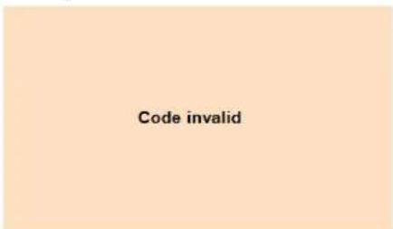 Code invalid