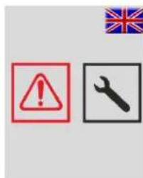 Warning symbols including a red exclamation mark and a wrench, with the Union Jack flag in the background.