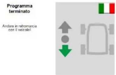 Programma terminato Andere in retromarcia con il veicole!