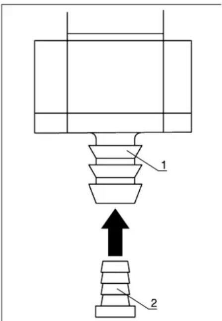 Kärcher DS 3 - Collegare il tubo flessibile del deter- gente. - 1