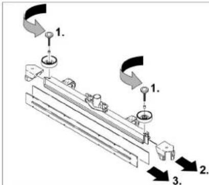 Kärcher B 95 RS Bc Dose - Replacing the vacuum lips - 1