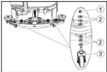 Kärcher B 110 R Bp Pack - Настройка лента засмукване Настройка на наклона - 1