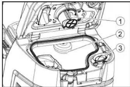 Kärcher B 110 R Bp Pack - Vlotter en pluizenzeef reinigen - 1