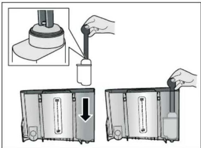 SIEMENS EQ.9 plus connect S500 TI9555X9DE - Inserting or replacing a water filter - 1