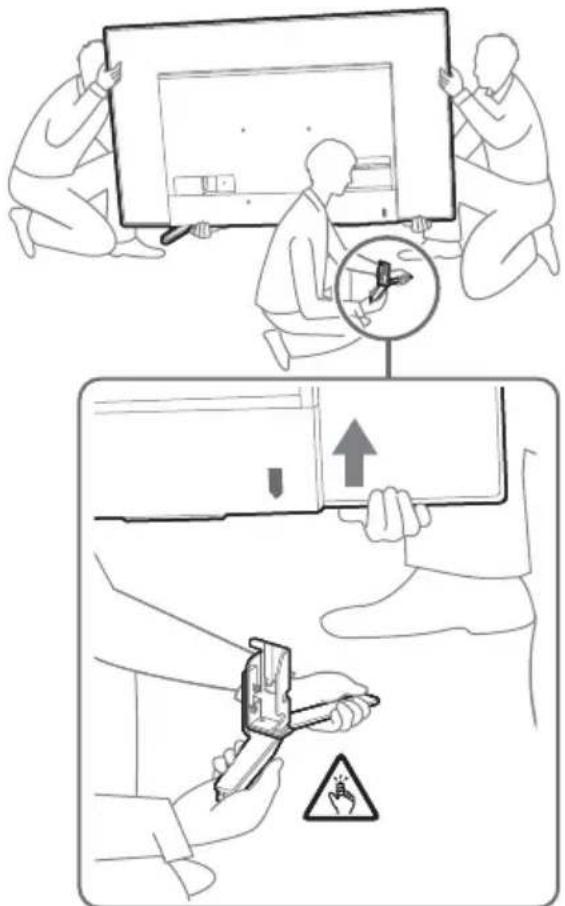 SONY KD65A85 - Maak de tafelstandaard los van de televisione - 1