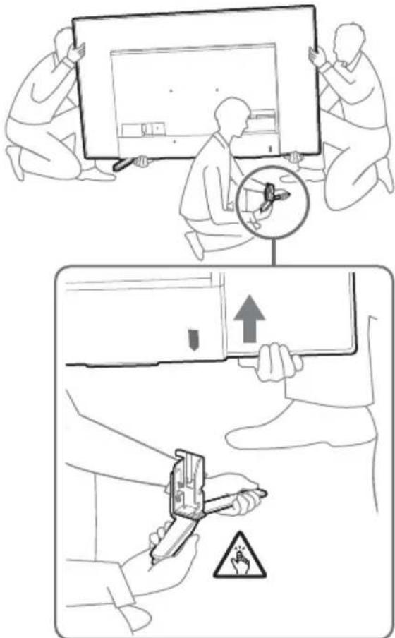 SONY KD65A85 - Detaching the Table-Top Stand from the TV - 1