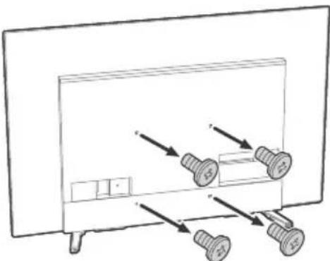 SONY KD65A85 - Instalace TV na zed'ze stojanu Table-Top Stand Odsroubujte srouby na zadni strane TV. - 1