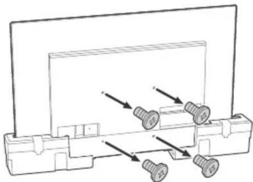 SONY KD65A85 - Ta bort skruvarna fran TV:ns baksida. - 1