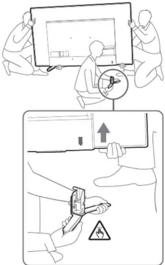 SONY KD65A85 - Lösen Sie den Tischständern vom Fernsehgerät - 1