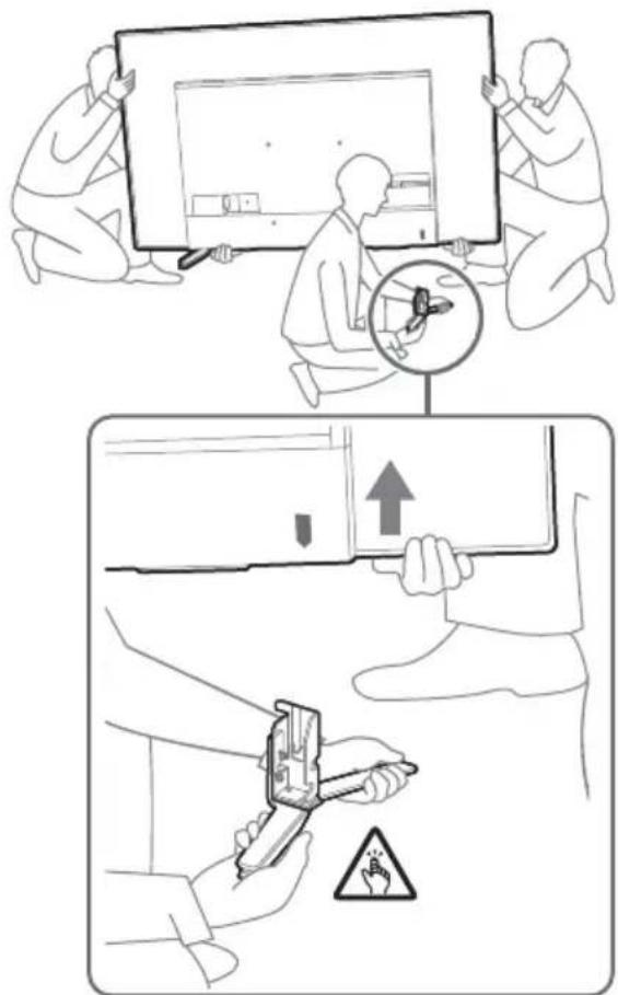 SONY KD65A85 - Rimozione del supporto da ravolo dal teilevisore - 1