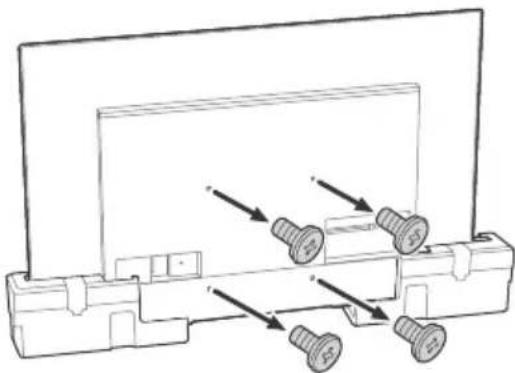 SONY KD65A85 - Rimuovere le viti dal retro del teilevisore. - 1