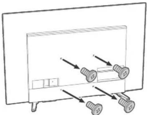 SONY KD65A85 - Ta bort skruvarna fran TV:ns baksida. - 1