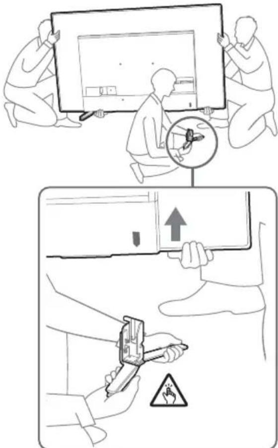 SONY KD65A85 - Afmontering af TV-foden fra TV'et - 1