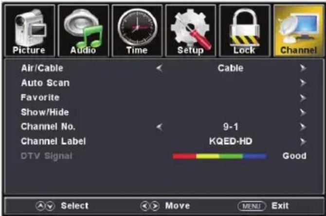 Furrion FDUF65CBR - Channel Settings - 1
