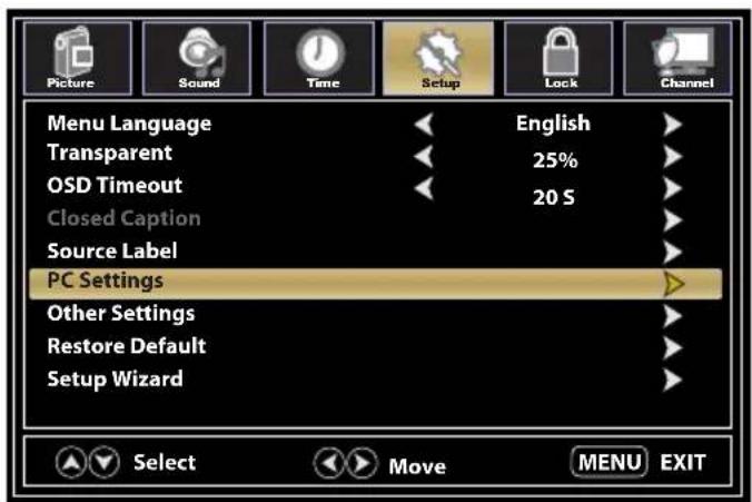 Furrion FEHS39L6A - PC Settings - 2
