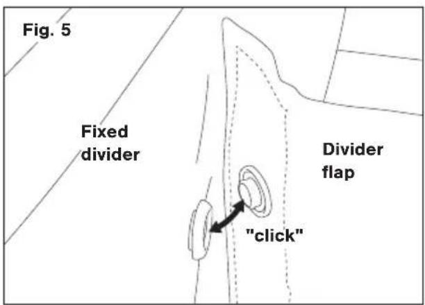 Fig. 5 Fixed divider Divider flap "click"