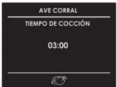 AVE CORRAL TIEMPO DE COCCIÓN 03:00
