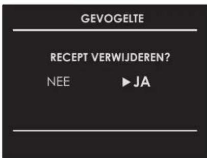 GEVOGELTE RECEPT VERWIJDEREN? NEE ▶ JA