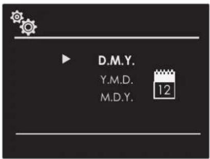D.M.Y. Y.M.D. M.D.Y. 12